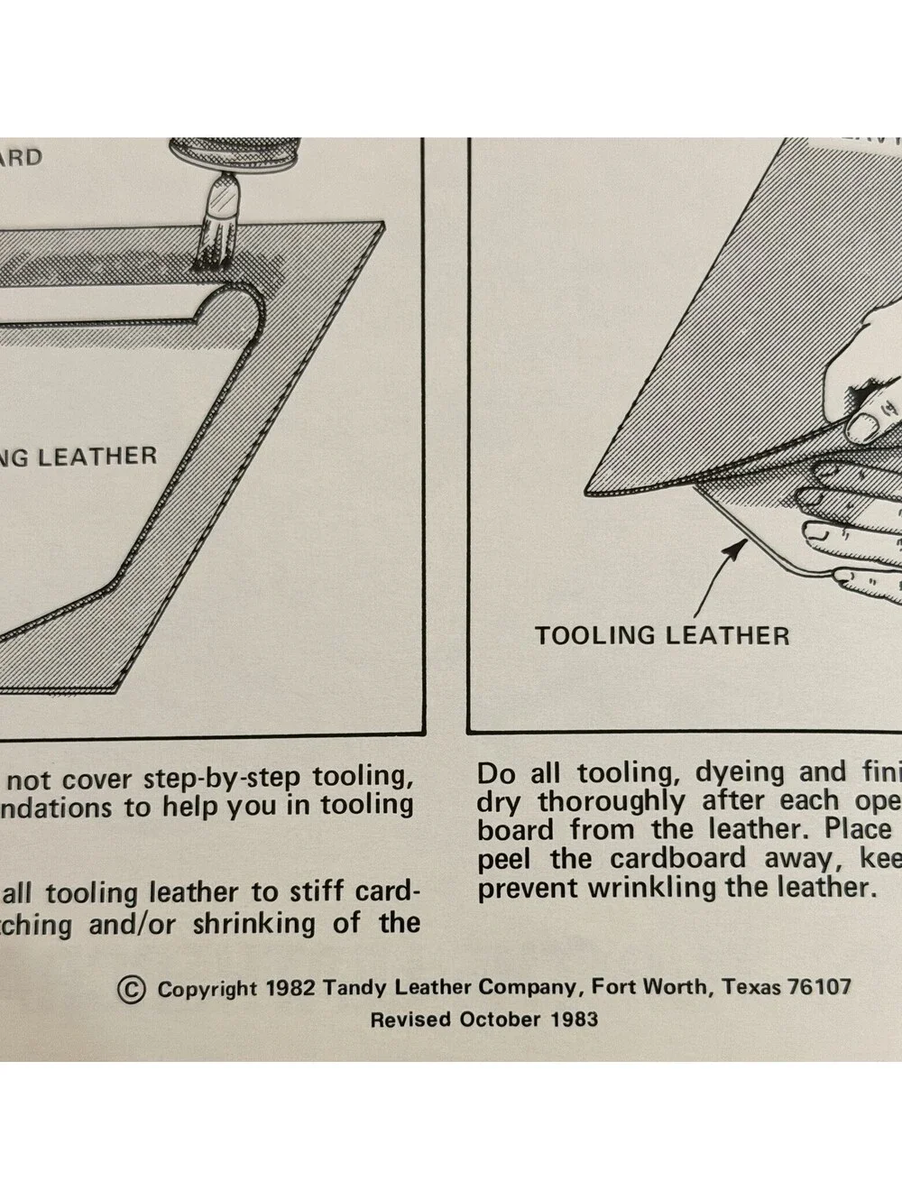 Vintage Tandy Craftool Leather Making Pattern Ephemera Lot